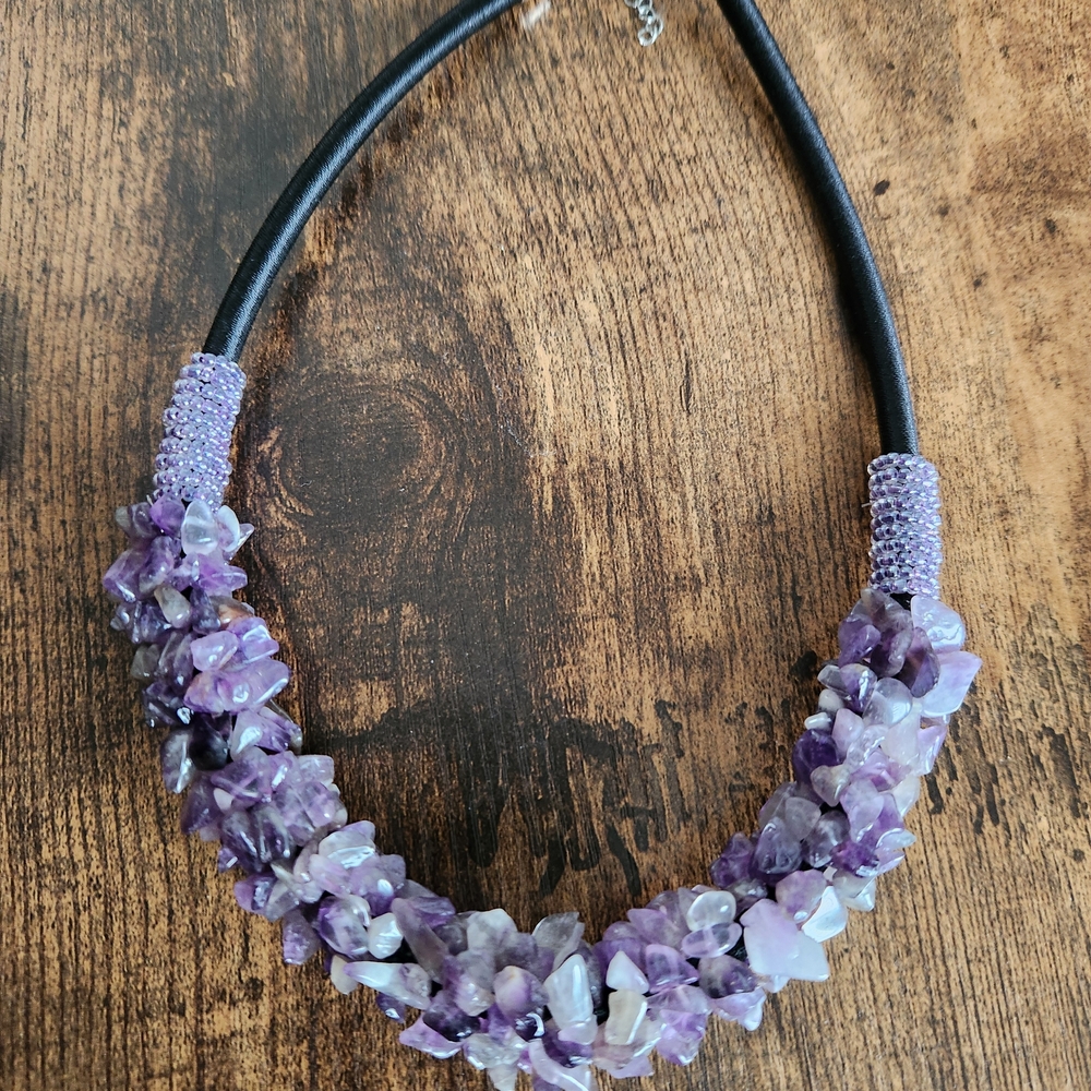 Purple Beaded Necklace